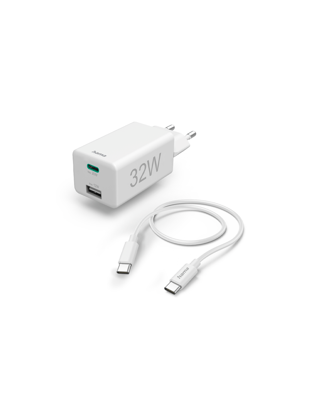 Chargeur Rapide hama Mini avec USB-C & TYPE-C