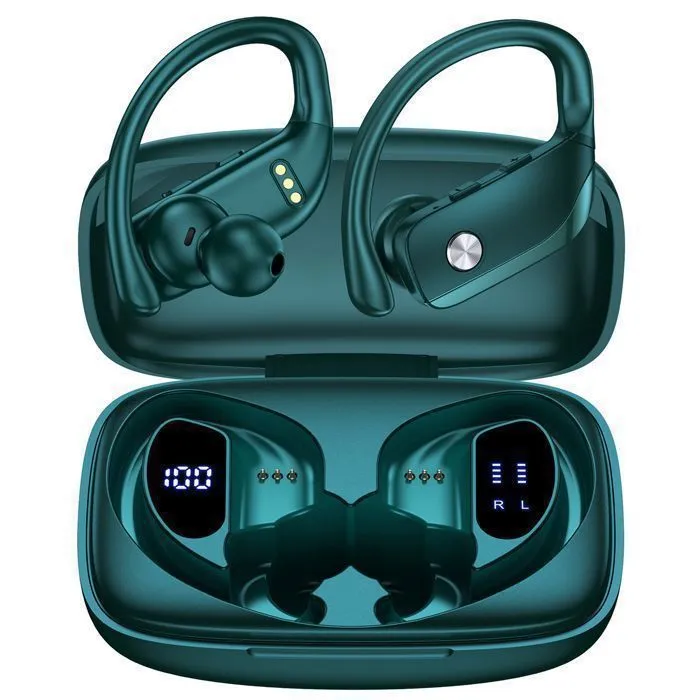 VEATOOL Écouteur Sportif Bluetooth sans Fil Étanche IPX7 Autonomie 48h Son Stéréo Micro Intégré Noir